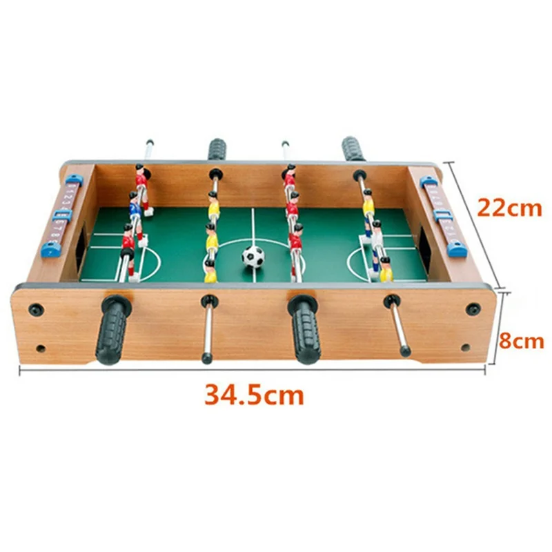 Mini Tavolo da Calcio in Legno per Desktop Gioco Interattivo per Due Giocatori, Giocattolo da Interno 34,5 x 21,5 x 8 cm