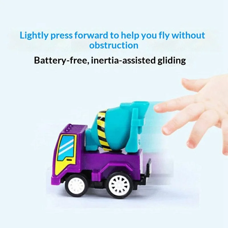 6 Pcs Set Children Construction Vehicle Toy Pull Back Cars Cartoon Engineering Trucks Educational Playset Gift