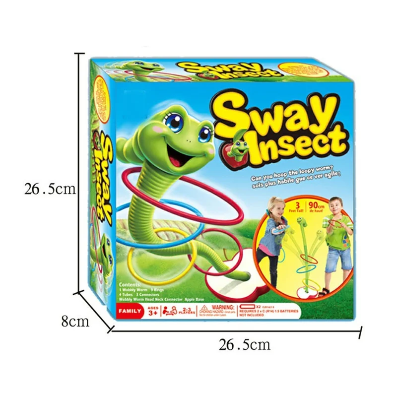 Jeu de cerceaux électrique avec insecte oscillant et musique - Jeu d'adresse interactif, cadeau pour enfants - Vert