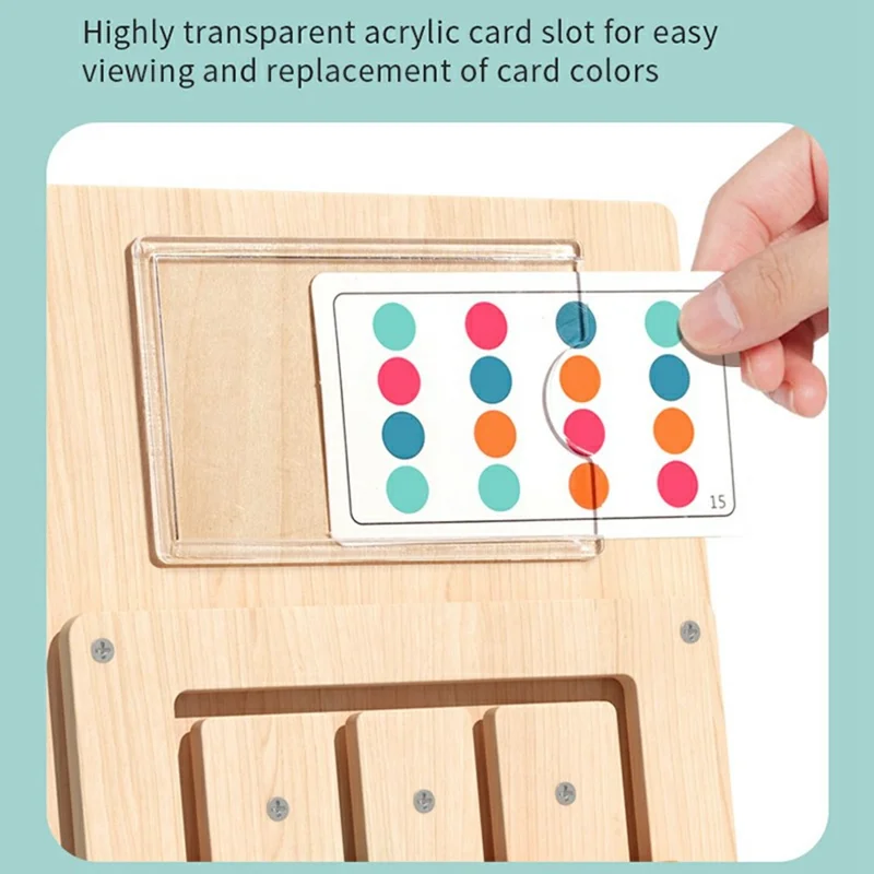 MWDH-2405 Four Color Matching Cognition Learning Game Board Wooden Logic Thinking Toy for Children