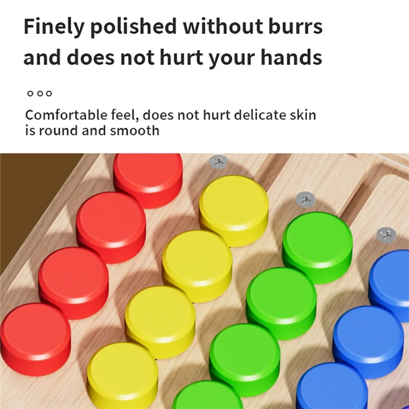 MWDH-2510 Gioco di Abbinamento Colore Cinque Colori, Tavola Logica in Legno Montessori, Giocattolo Educativo per lo Sviluppo Cognitivo