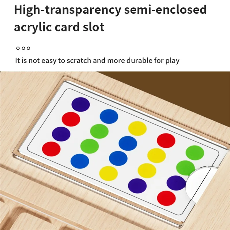 MWDH-2510 Gioco di Abbinamento Colore Cinque Colori, Tavola Logica in Legno Montessori, Giocattolo Educativo per lo Sviluppo Cognitivo