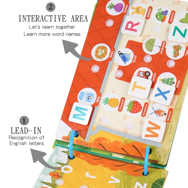 Libro Occupazionale Riutilizzabile con Strappo e Attacca per il Primo Apprendimento, Libro Attività con Nastro Magico, Giocattolo Educativo Silenzioso - 557