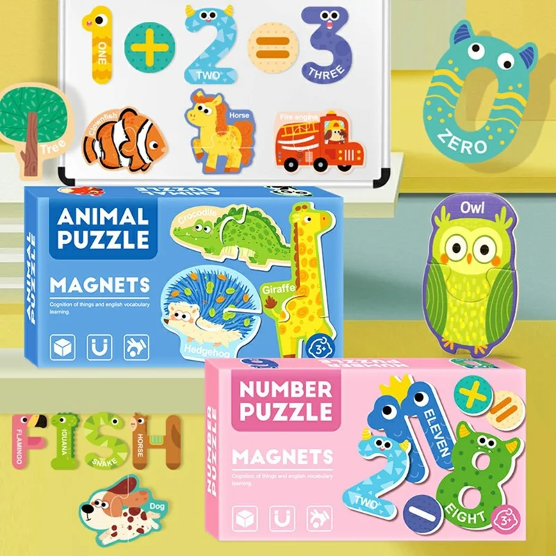 Lettere / Numeri / Animali Puzzle Magnetici Adesivi per Frigorifero Gioco Educativo per l'Apprendimento Cognitivo per Bambini - 591