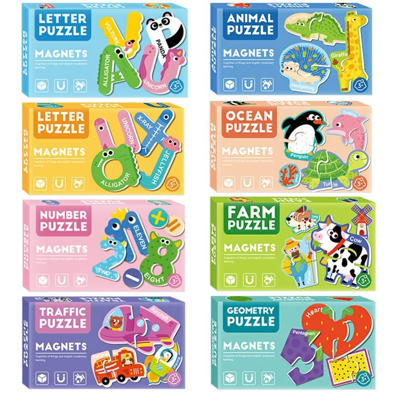 Lettere / Numeri / Animali Puzzle Magnetici Adesivi per Frigorifero Gioco Educativo per l'Apprendimento Cognitivo per Bambini - 591