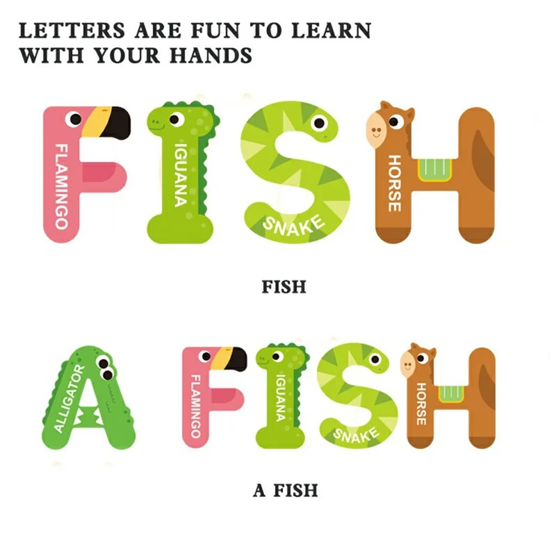 Lettere / Numeri / Animali Puzzle Magnetici Adesivi per Frigorifero Gioco Educativo per l'Apprendimento Cognitivo per Bambini - 591