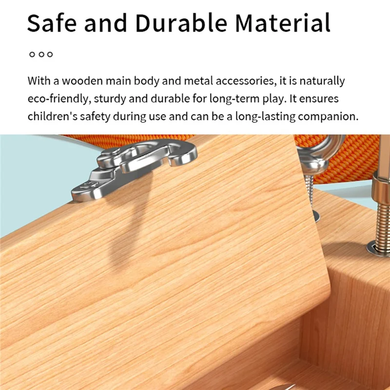 Giocattolo con Cacciavite e Tavola con Dadi Chiave Scatola di Legno Giocattolo Educativo con Tracolla - Legno Robusto