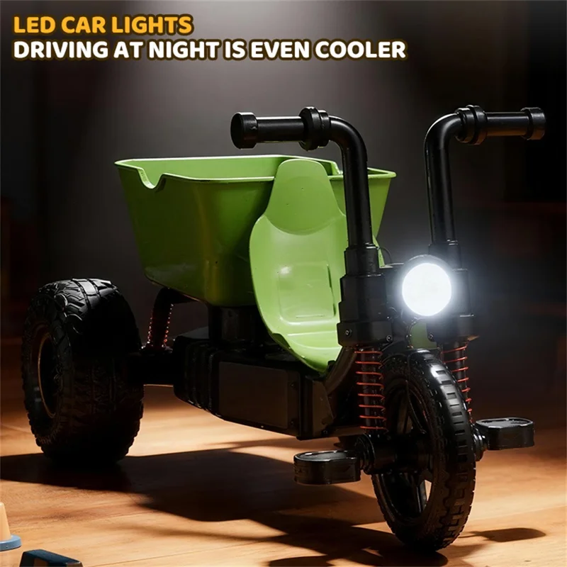 XN-2880 2.4G RC Tricycle Remote Control Cartoon Lamb Design LED Light Plush Car Toy - Pink