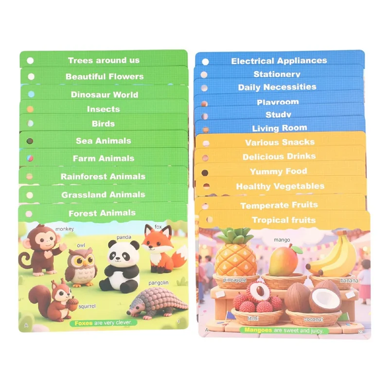 JQDXSH-002LD Squirrel Talking Early Education Machine with 56 Dual-Sided Learning Cards for Language Development