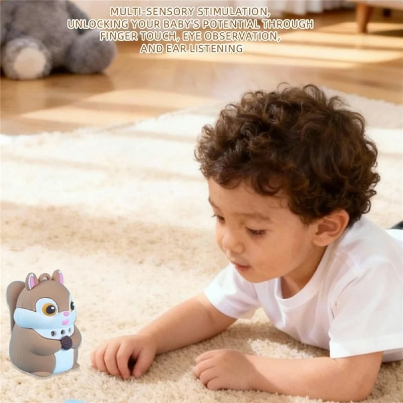 JQDXSH-002LD Squirrel Talking Early Education Machine with 56 Dual-Sided Learning Cards for Language Development