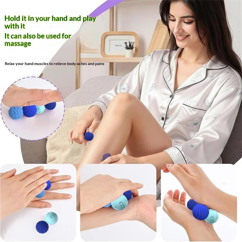 4Pcs 3.3cm Diameter Sensory Silicone Magnetic Balls with Storage Case Stress Relief Toy - Pink
