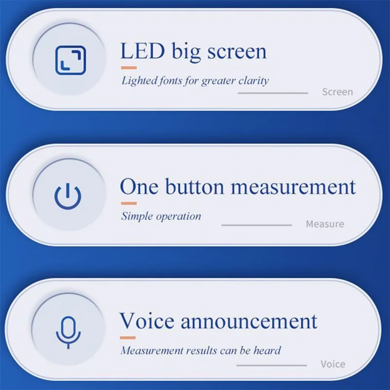 B01A-2 Automatic Upper Arm Blood Pressure Monitor LED Display Type-C Rechargeable Voice Broadcast
