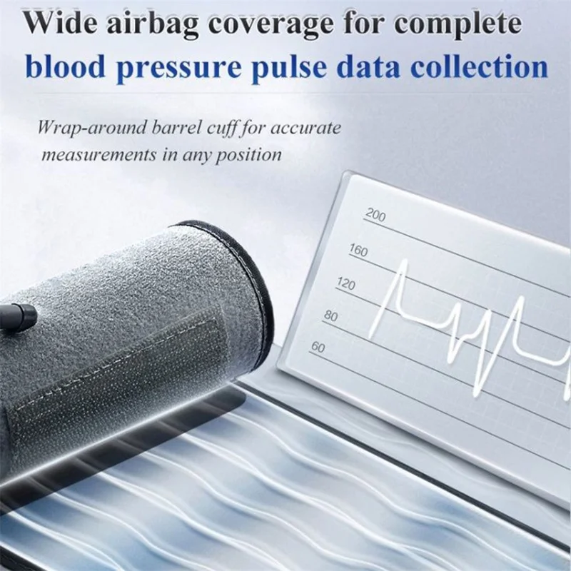 B01A-2 Automatic Upper Arm Blood Pressure Monitor LED Display Type-C Rechargeable Voice Broadcast