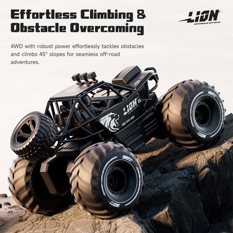 4DRC 4D-Y10 4WD Amphibious RC Car with 1 Battery Dual Mode Remote Control Toy with Camera - Blue