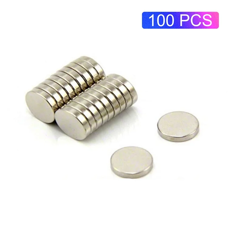 100Pcs / Set 10x2mm Round Super NdFeB Magnet N35 Strong Magnetic Plate for Industrial Production DIY