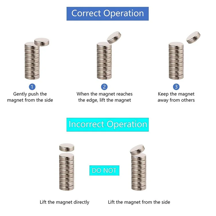 100Pcs / Set 10x2mm Round Super NdFeB Magnet N35 Strong Magnetic Plate for Industrial Production DIY