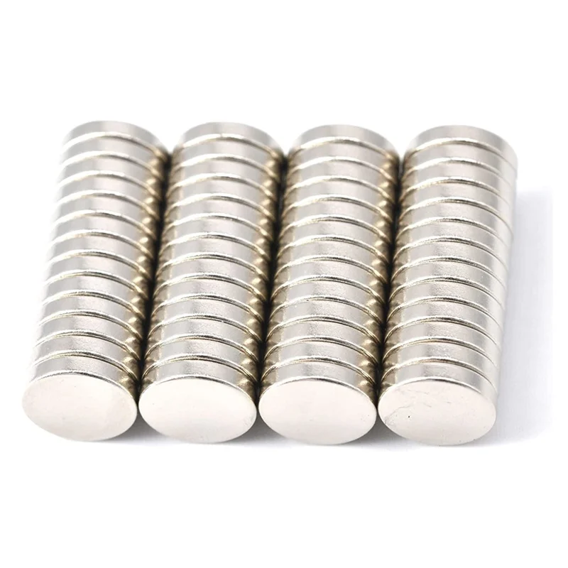 50Pcs / Set Mini Size NdFeB N25 Round Magnets 10x2mm Great Hardness Neodymium Iron Boron Magnets Set
