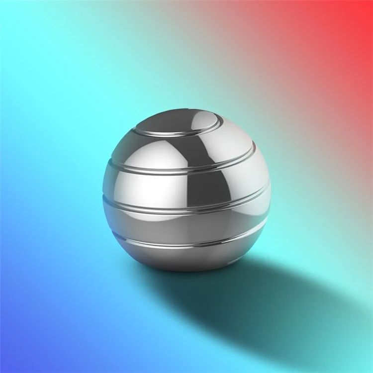 Diâmetro de 45 mm Diâmetro Toy Giroscópio Giroscópio Desktop Ball Forma da Bola Giroscópio Balance Perfeito Giratória, Tamanho: M - Prata