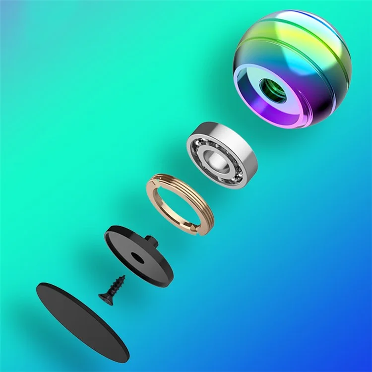 40MM Durchmesser Ball Spinning Top Dekompressions-Spielzeug Rotation Bunte Aluminiumlegierung Kreisel, um Zeit zu töten und Stress abzubauen, Größe: S