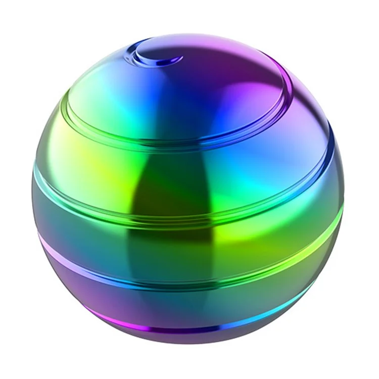 Giocattolo di Decompressione di 45 mm Per Ragazzi / Ragazze / Gyro a Forma di Palla Colorata in Lega Adulta, in Alluminio Gyro Perfect Balance Rotation Rotazione Superiore, Dimensioni: M