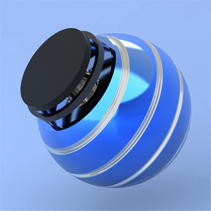 55 mm Sølvstrejf Design Blank Gyroskopisk Kugle, Udskiftelig Rund Kugle til Fingertip-afspænding - Sort
