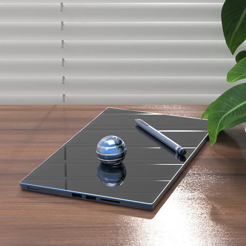 Silver String Rotating Ball Aluminum Alloy Desktop Decompression Spherical Gyro Toy, Diameter: 45mm - Black