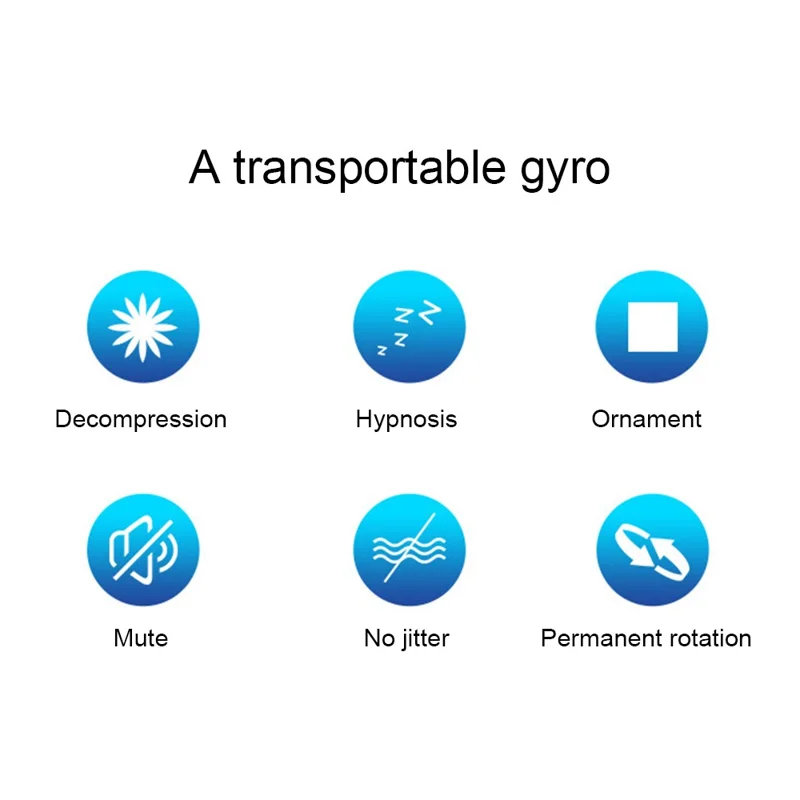 Silver String Rotating Ball Aluminum Alloy Desktop Decompression Spherical Gyro Toy, Diameter: 45mm - Black