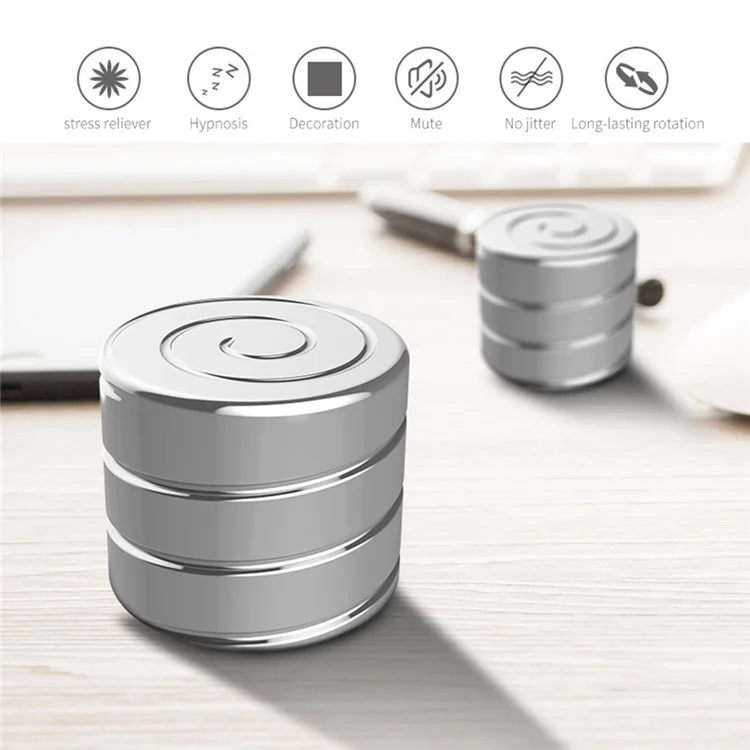 Zylindrisch Edelstahl Mit 30 mm Durchmesser Hartrotation Spinning Top Desktop Dekompression Spielzeug Perfekte Balance