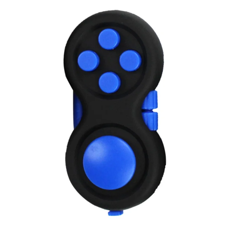 FT04 Decompression Game Controller Reduction Pressure Game Handle Decompression Joy-Pad Toy with Keychain - Blue