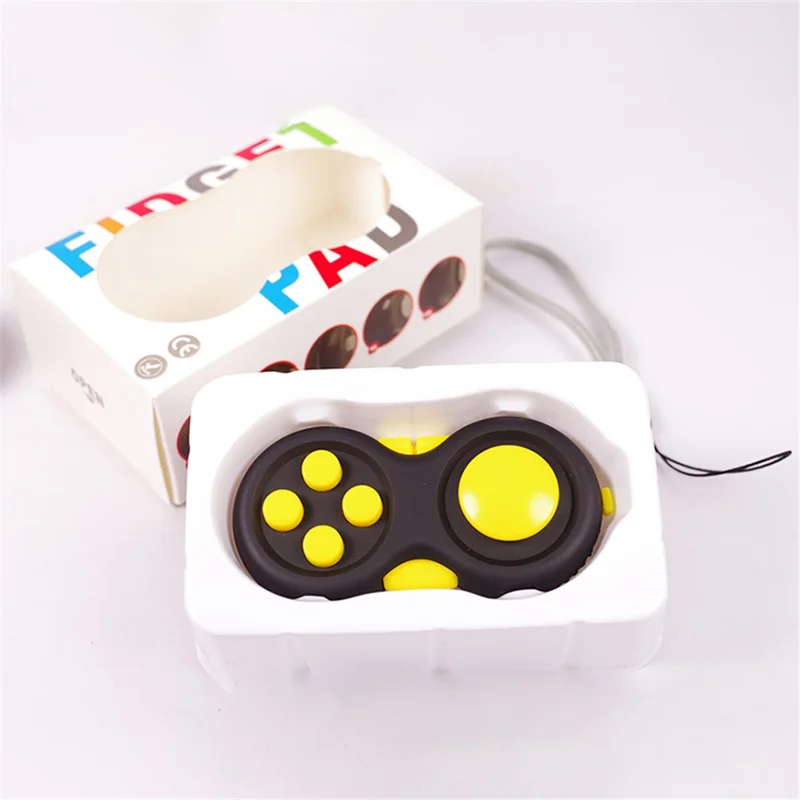 FT04 Decompression Game Controller Reduction Pressure Game Handle Decompression Joy-Pad Toy with Keychain - Blue
