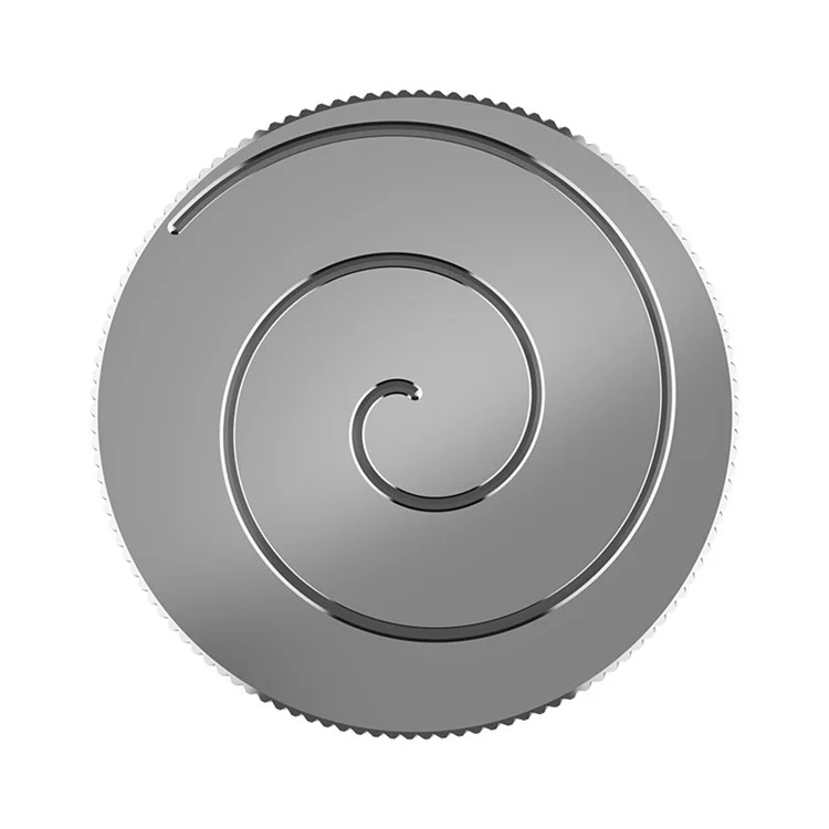 Decompress Pendant Gyro Spinner Necklace Key Chain Metal Spinning Gyroscope Cool Fidget Toy - Stainless Steel Spiral Pattern