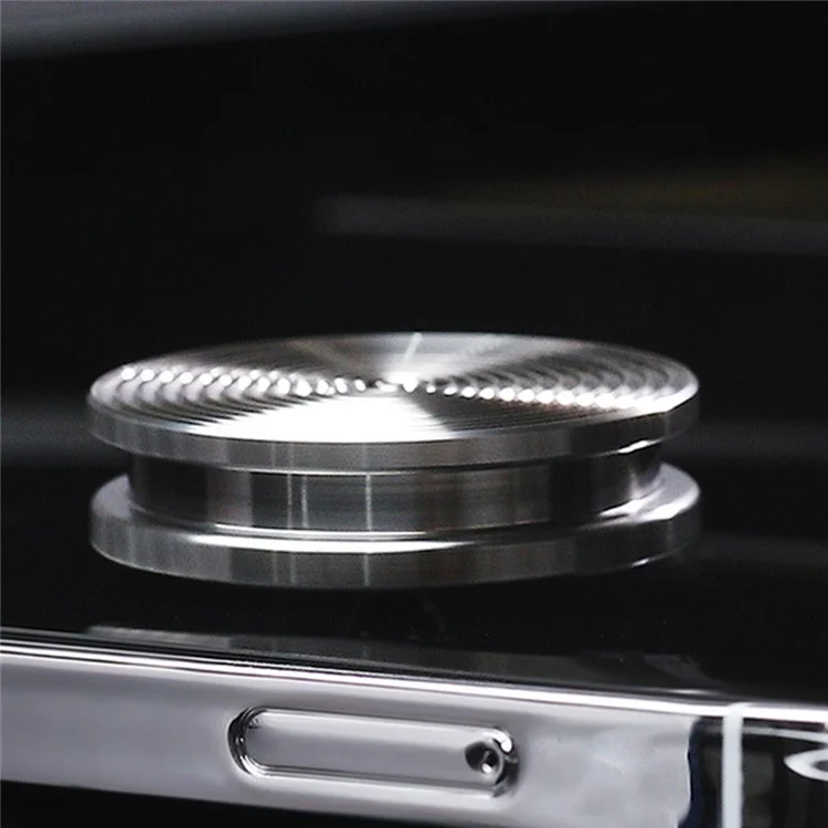 Decompress Pendant Gyro Spinner Necklace Key Chain Metal Spinning Gyroscope Cool Fidget Toy - Stainless Steel Spiral Pattern