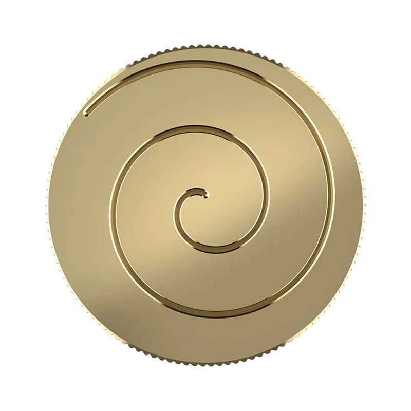 Decompress Pendant Gyro Spinner Necklace Key Chain Metal Spinning Gyroscope Cool Toy - Copper Spiral Pattern