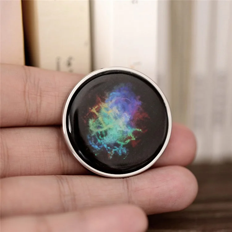 Spinner Luminoso de Vía Láctea Fidget Descomprime Gyro Juguete de Acero Inoxidable de Escritorio Rotación Fidget Toy - Estilo A