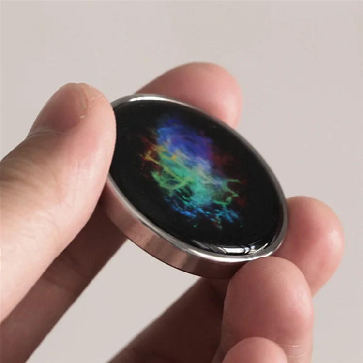 Fidget Spinner Luminous Milky Way Stars Decompress Gyro Stainless Steel Toy Desktop Rotation Fidget Toy - Style B