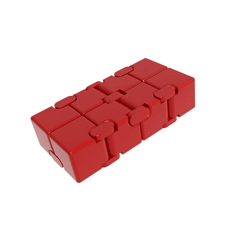 Aluminum Alloy Infinite Cube Metal Stress Relief Office Flip Cubic Toy Creative Fingertip Decompression Block - Silver