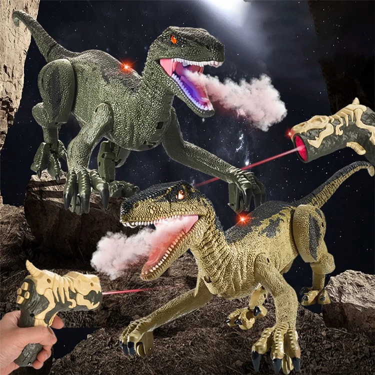 SM015S Dinosaure à Télécommande Électrique Avec Brouillard, Lumière et Son - Vert
