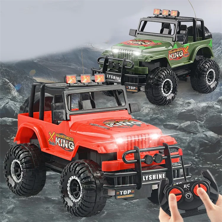 LX6066 Children 1 / 18 4CH RC Off-Road Vehicle Remote Control Electric Car Model Toys with Lights - Red