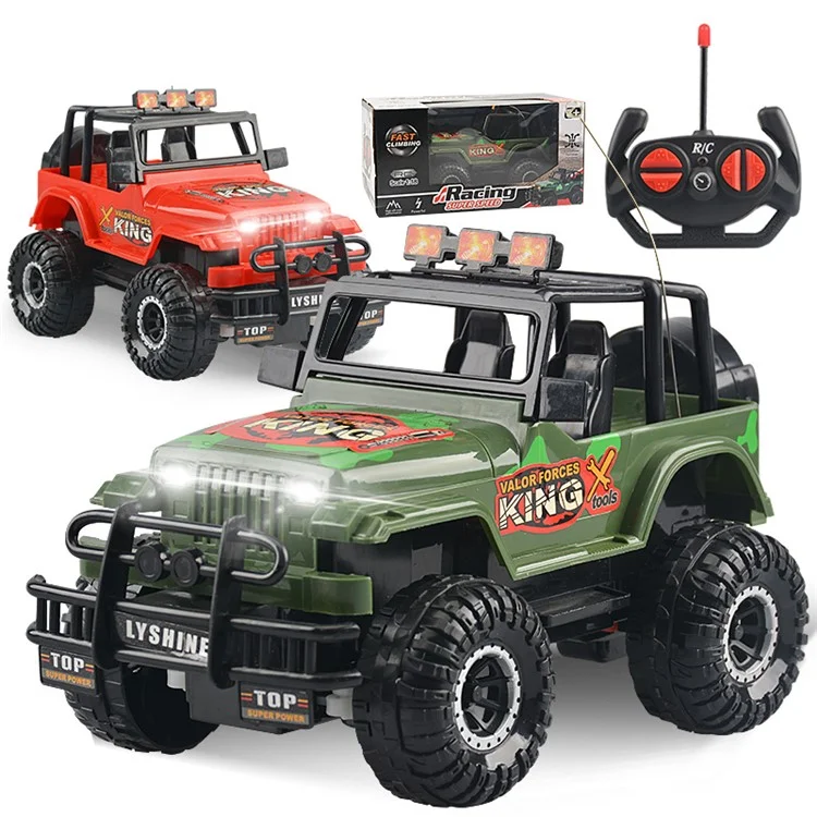 LX6066 Children 1 / 18 4CH RC Off-Road Vehicle Remote Control Electric Car Model Toys with Lights - Red