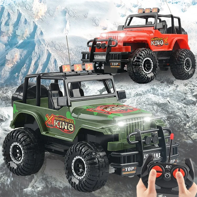 LX6066 Children 1 / 18 4CH RC Off-Road Vehicle Remote Control Electric Car Model Toys with Lights - Red