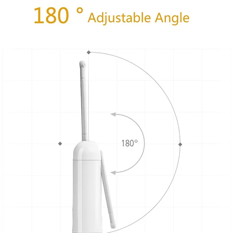 Bidet da viaggio portatile da 140 ml IPX6 impermeabile Spruzzatore elettrico per bidet con ugello regolabile a 180 gradi per il lavaggio del bambino, cura personale, disabilità, viaggi - Bianco