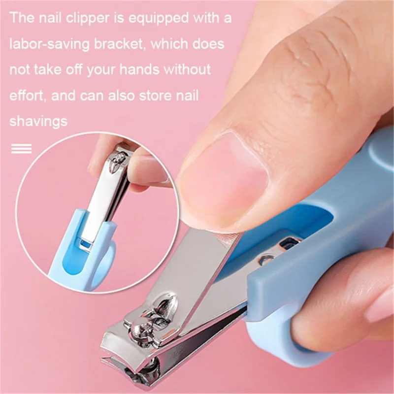 6Pcs / Set Baby Healthcare Nail Care Kit Safe Newborn Nursery Care Set Infant Baby Girl Boy Gift (Dual-colored) - Pink