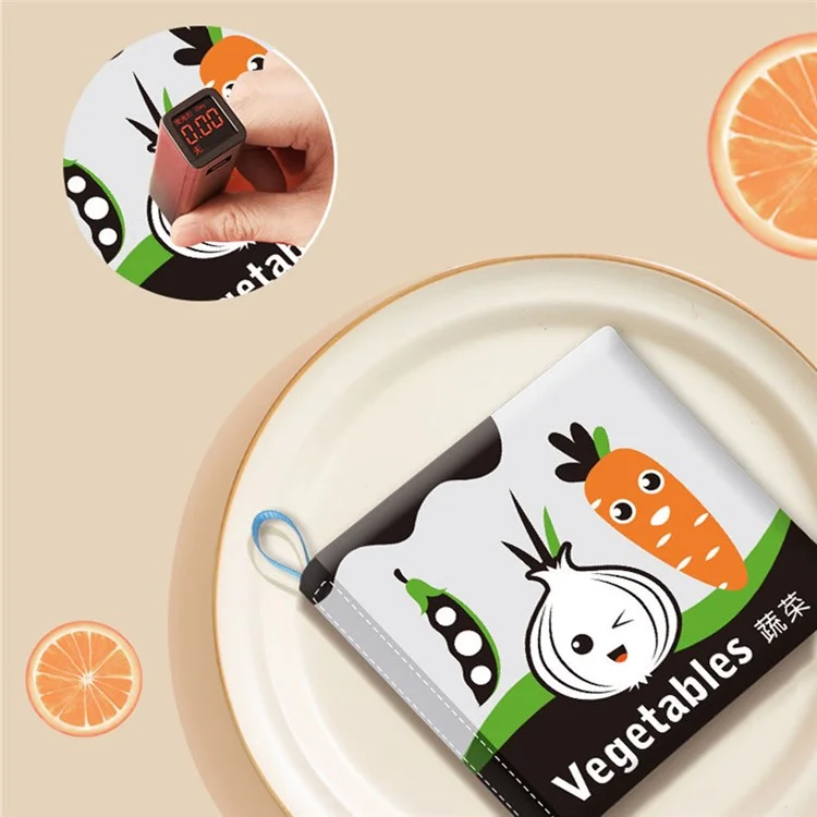 026 8-Sides Learning Book for Babies, Toddlers Washable Games Book Educational Toys (No FDA, BPA-Free) - Vegetables