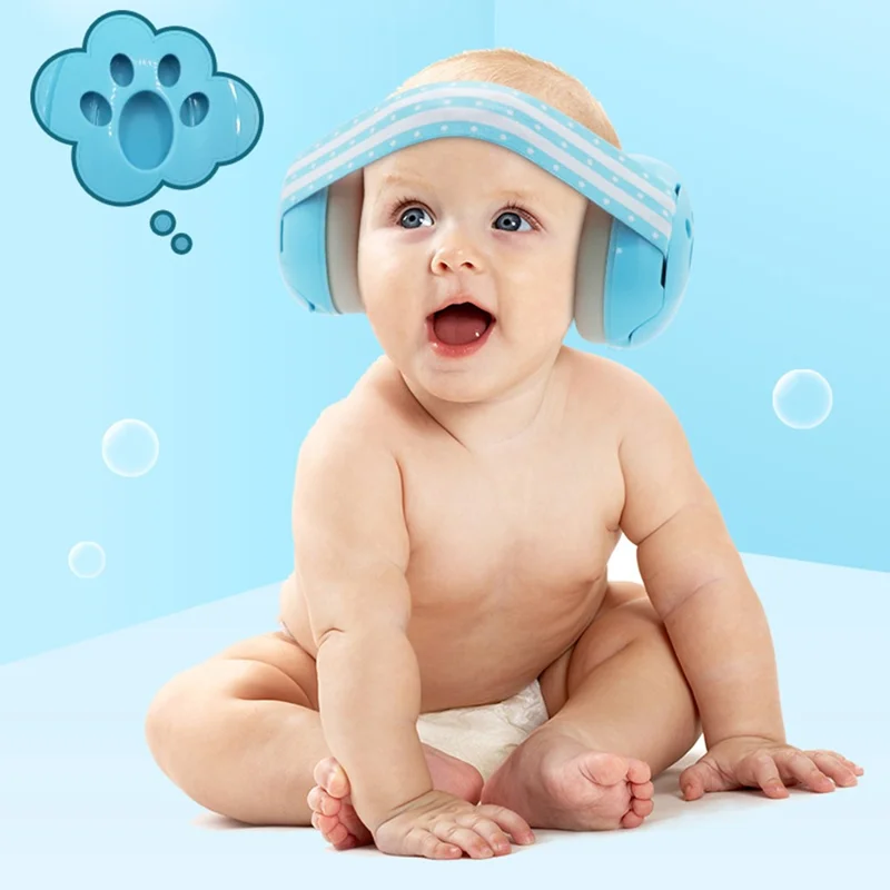 Baby Ear Protection Noise Reduction Earmuff Infant Hearing Protection Sleep Earmuff - Blue