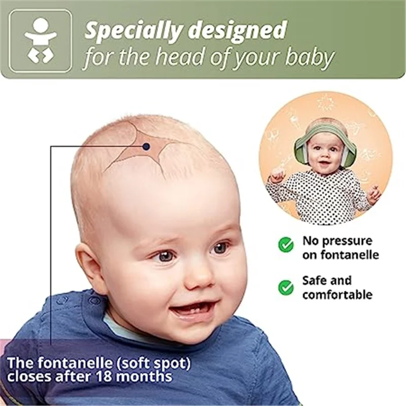 Elastic Band Baby Noise Reduction Earmuff Infant Hearing Protection Sleep Earmuff - Blue