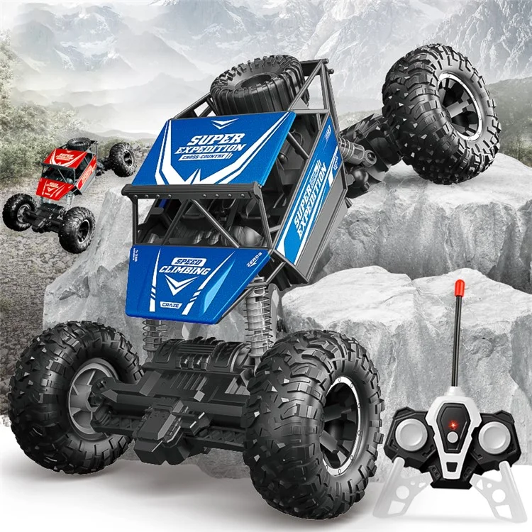 LX222 Children Alloy 1 / 18 4CH RC Off-Road Vehicle Drift Climbing Car Toy 2.4G Electric Car Model Toys - Blau