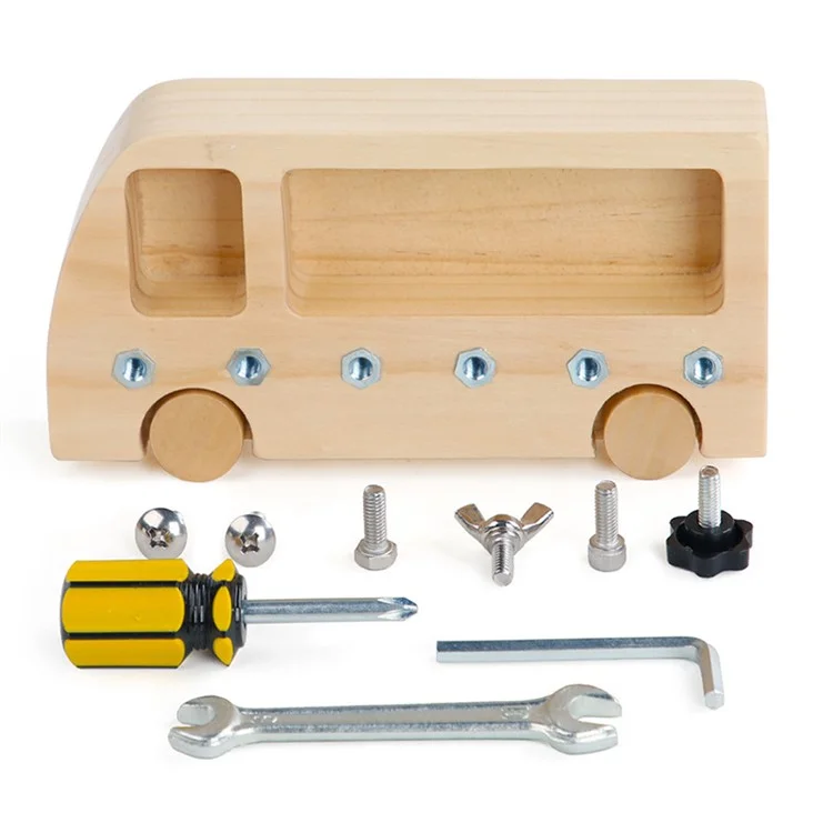 Juego de Tornillos y Tuercas de Madera para Niños, Juego Educativo Temprano para Preescolar