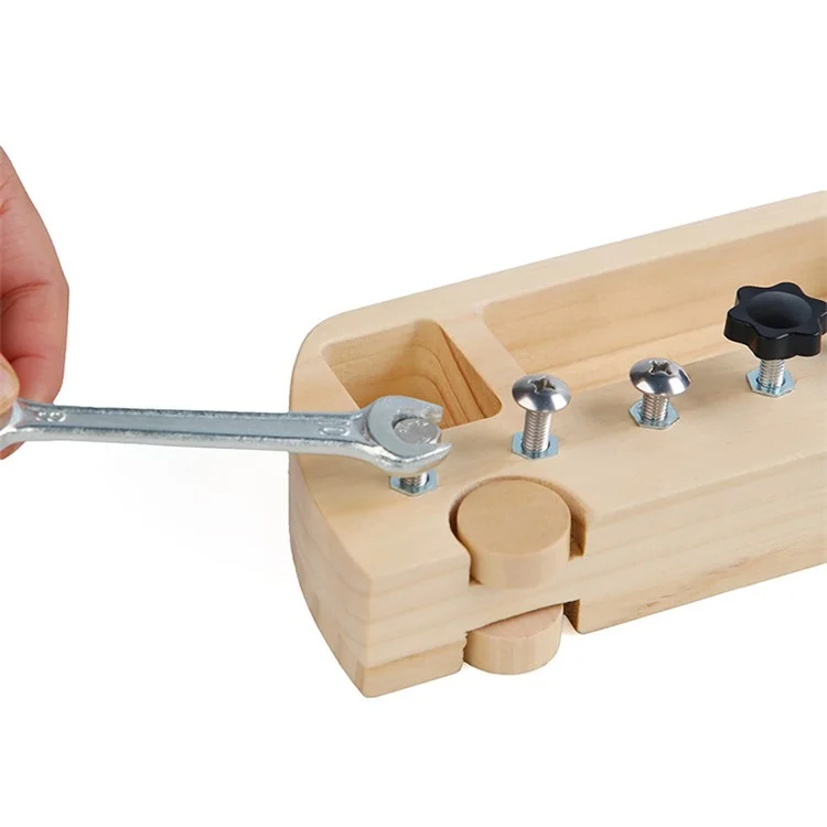 Juego de Tornillos y Tuercas de Madera para Niños, Juego Educativo Temprano para Preescolar