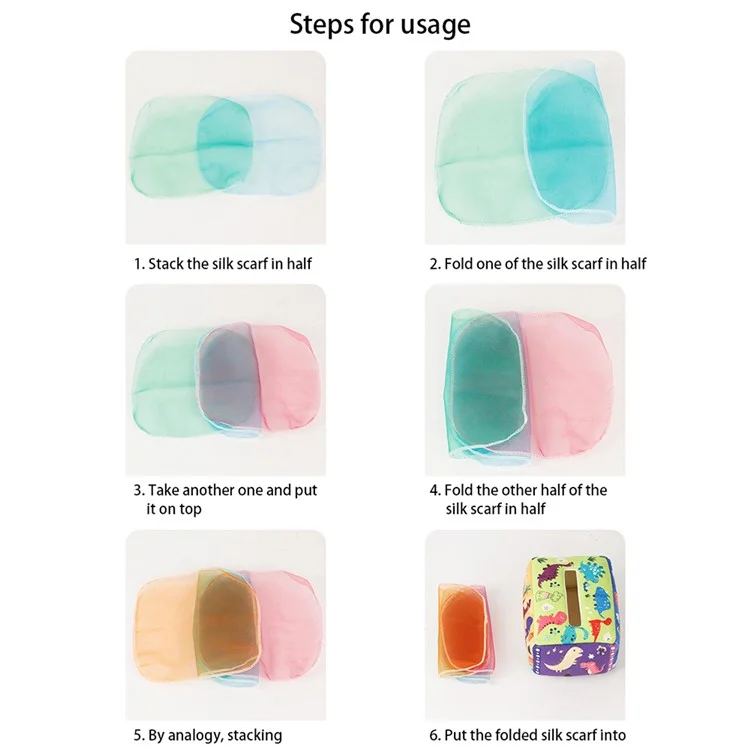 Baby Magic Tissue Box Educational Learning Sensory Toy for Kids Finger Exercise ST - Cartoon Animals