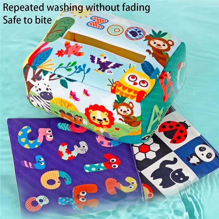 Baby Magic Tissue Box Educational Learning Sensory Toy for Kids Finger Exercise ST - Cartoon Animals